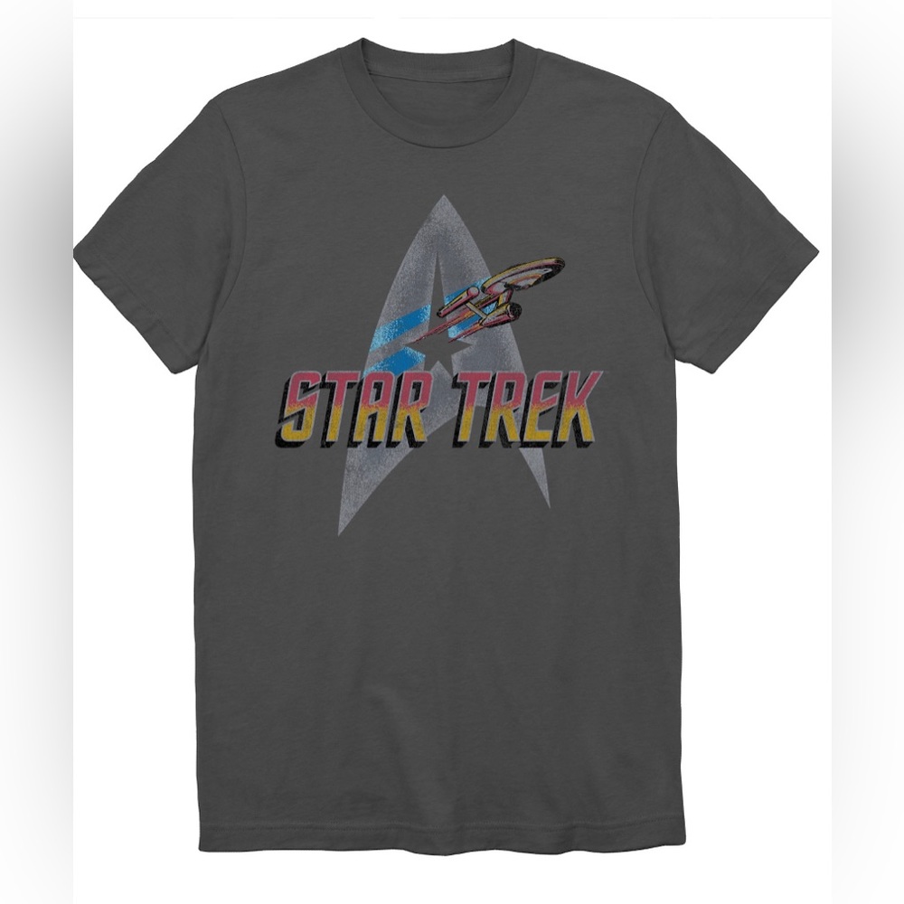 Star Trek men’s gray graphic logo tee size M